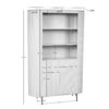 STF-1831_4 Wandkast Solana Zand Mangohout 115 cm - Image 5