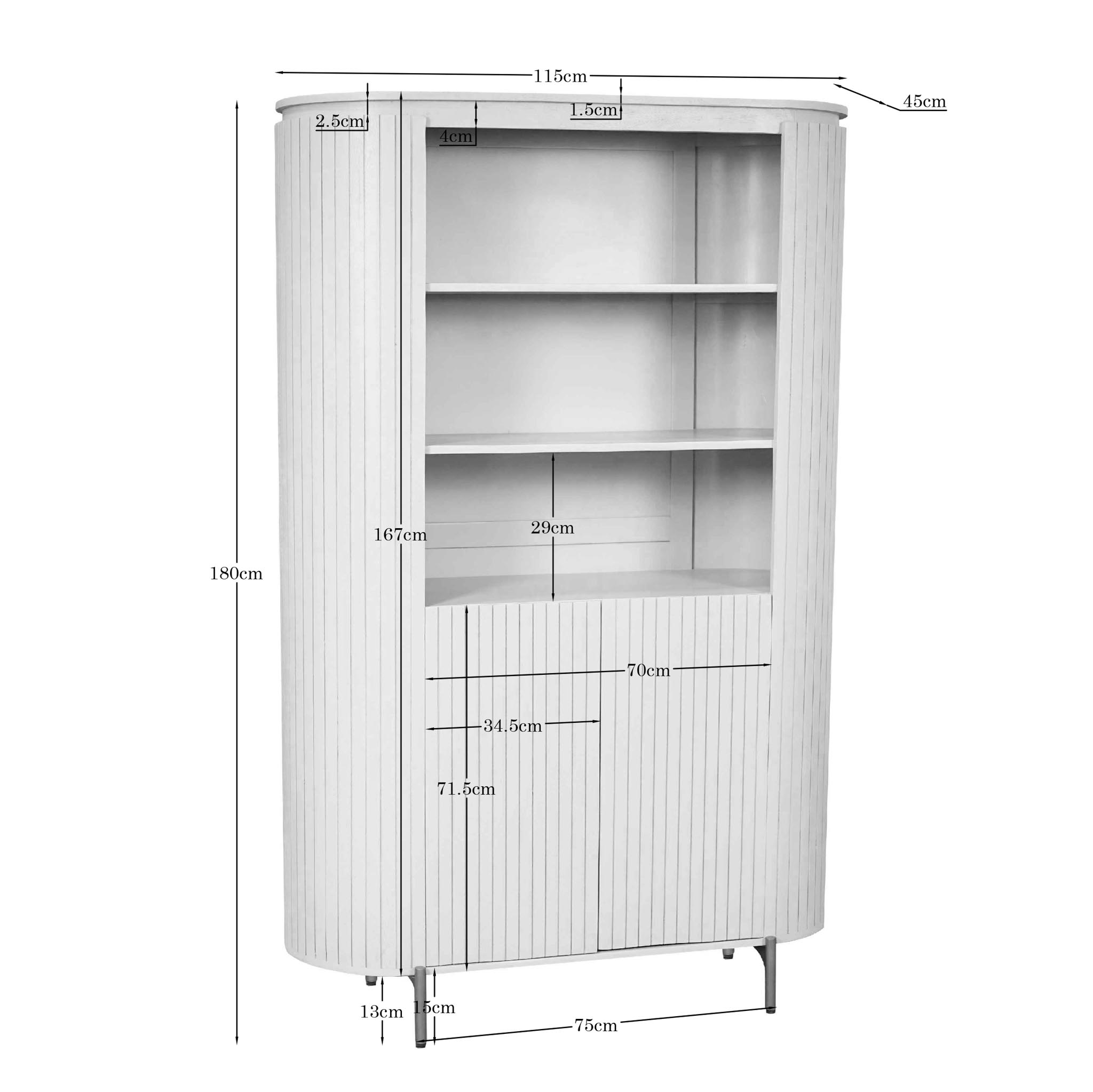 Wandkast Solana Zand Mangohout 115 cm - Image 5