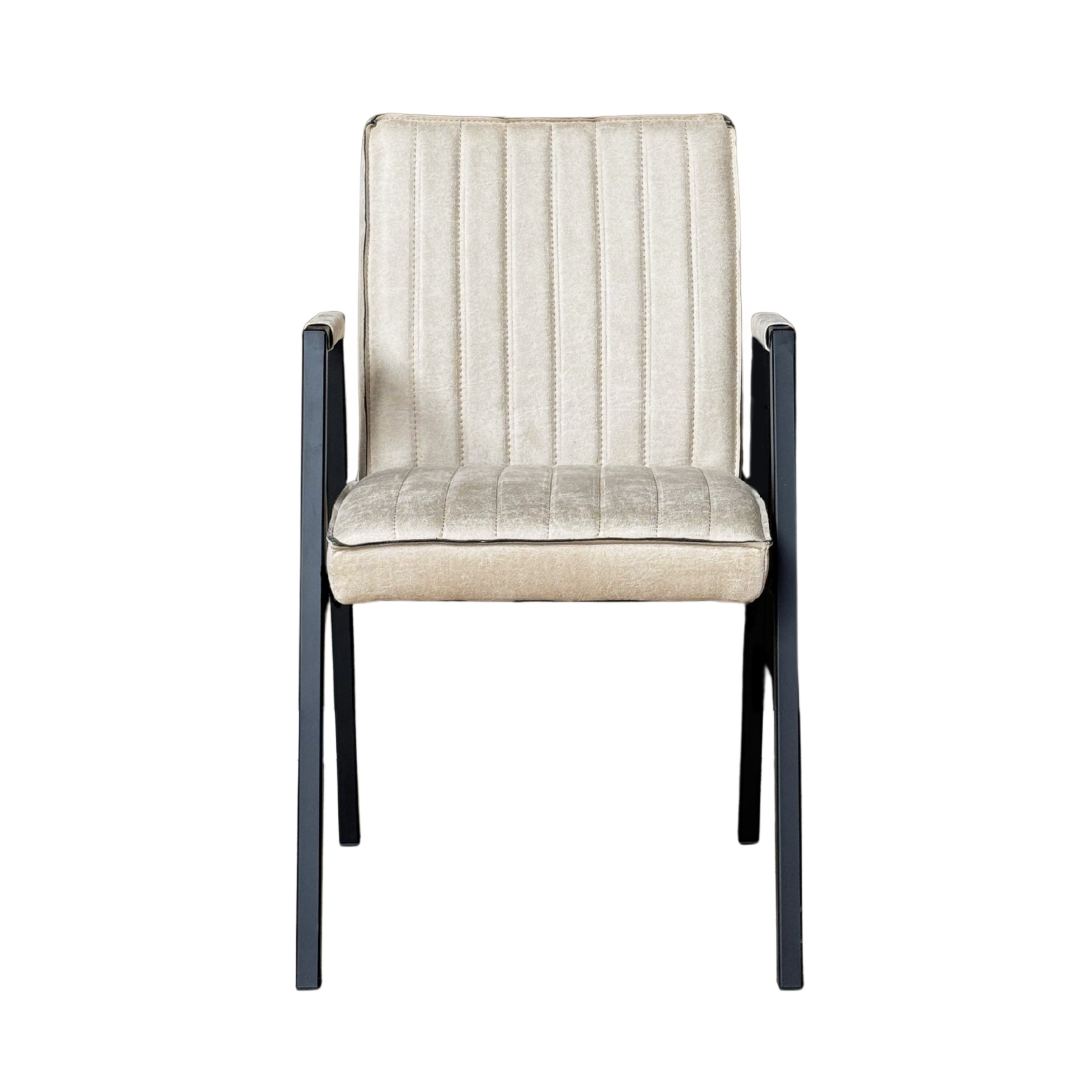 Eetkamerstoel Tivoli met armleuning Beige - Image 2