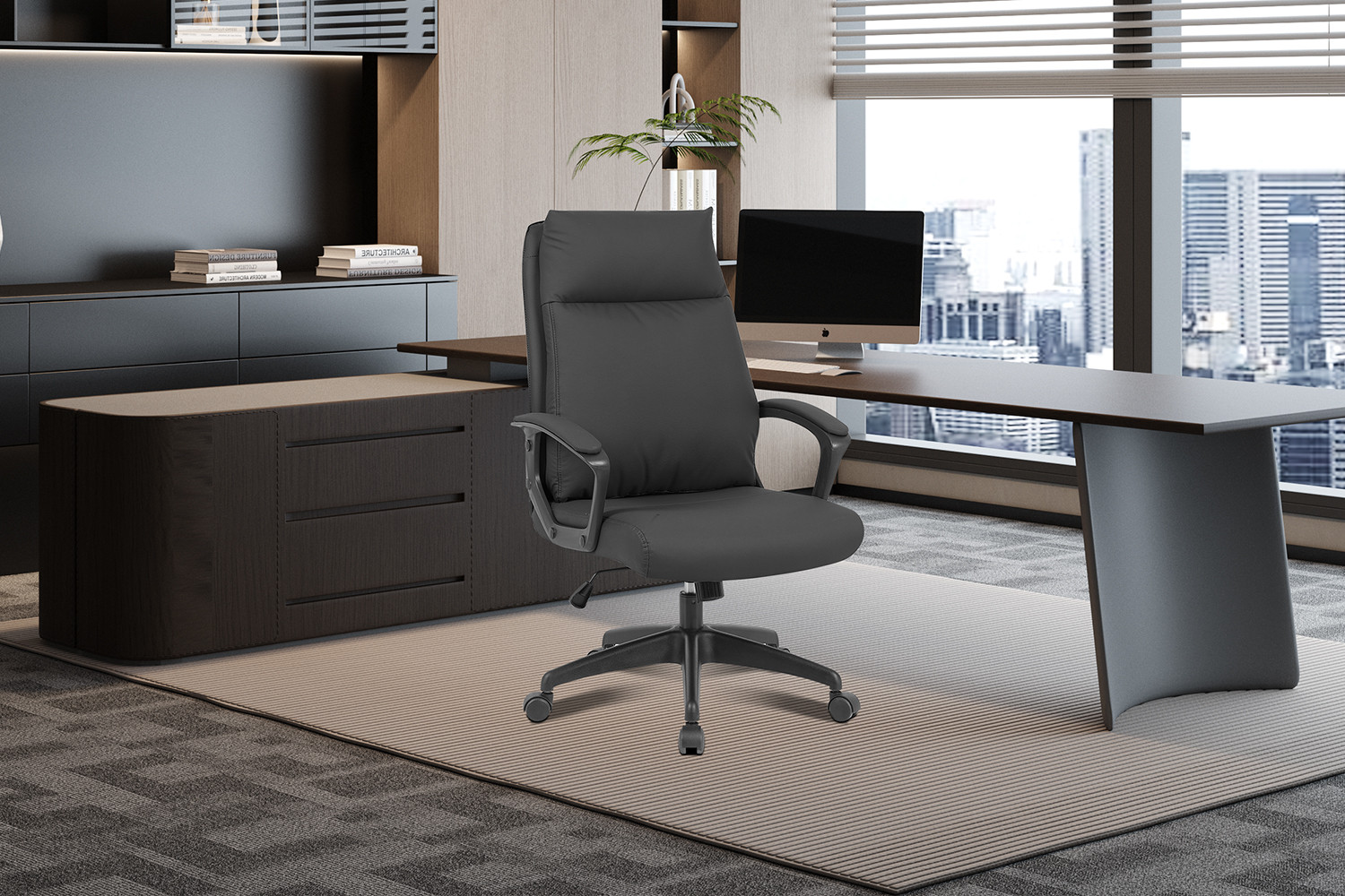 Image 2 for NEW - Bureaustoel Samuel PU nylon Zwart
