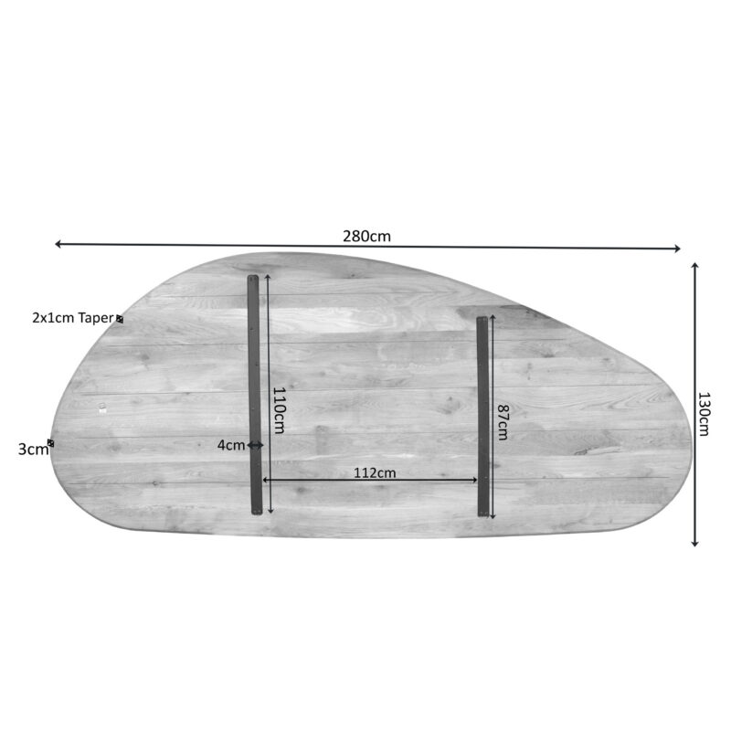 Eiken Blad Cloud 280 cm Naturel - Image 3