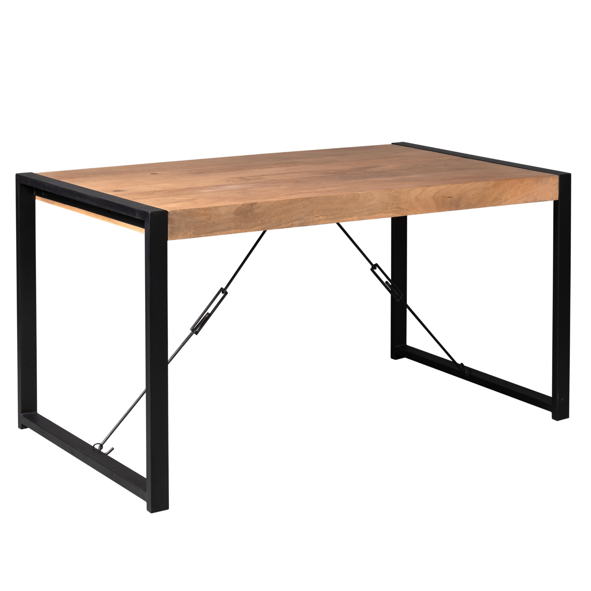 Rechthoekige eettafel Boaz Naturel Mangohout 160 cm - Image 4