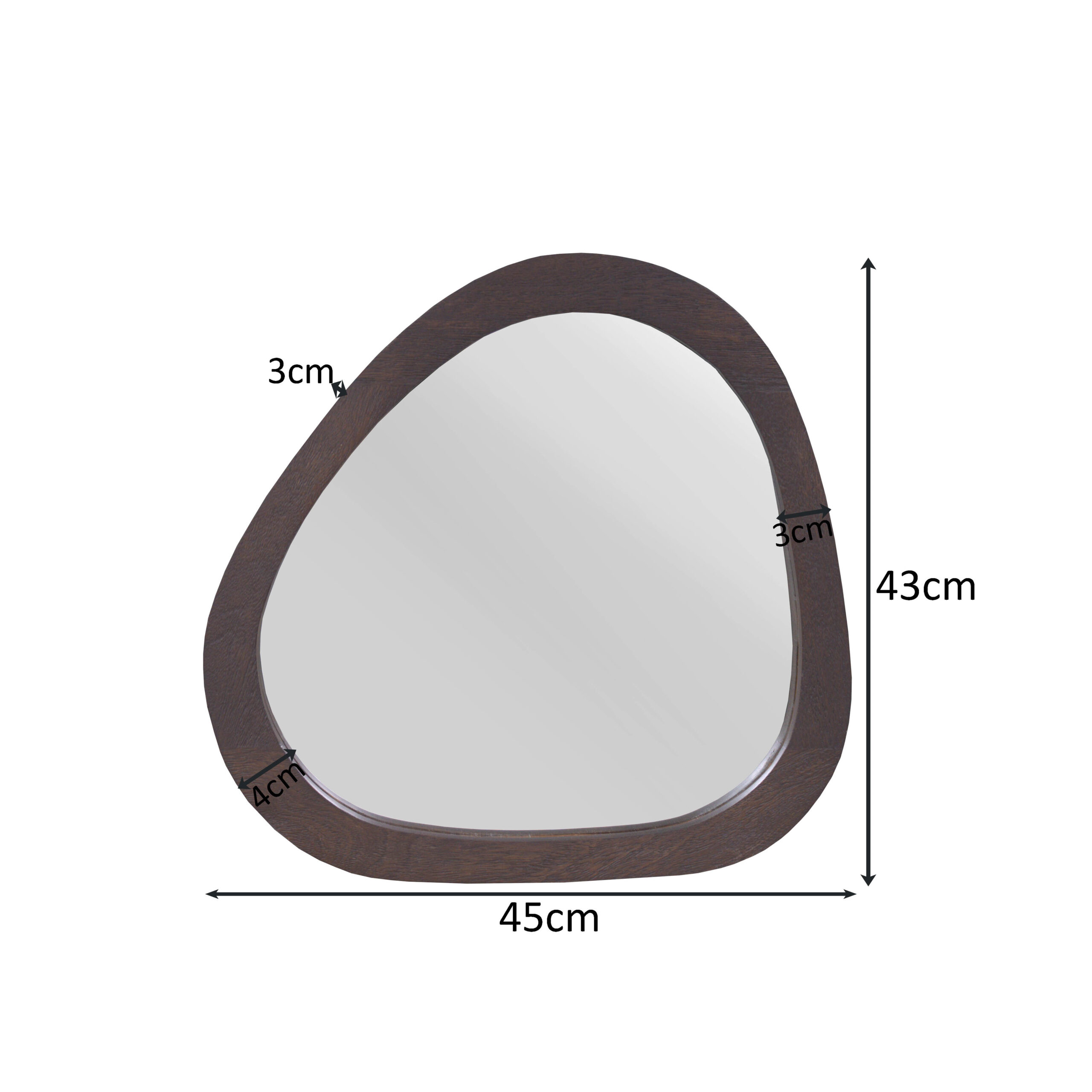 Organische spiegel Lou Bruin Mangohout 43 cm - Image 2