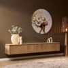 Zwevend tv meubel Dallas Naturel Mangohout 210 cm - Image 1