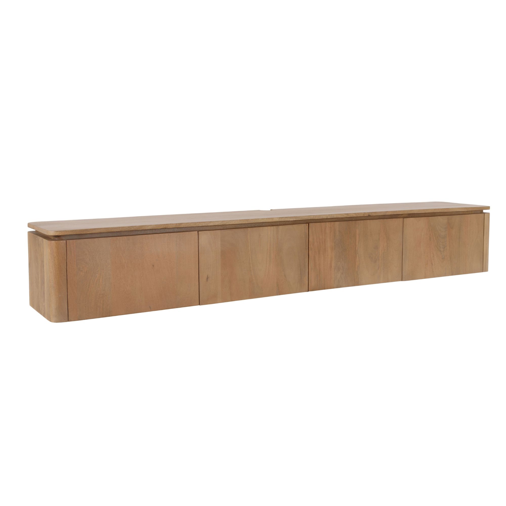 Zwevend tv meubel Dallas Naturel Mangohout 210 cm - Image 4