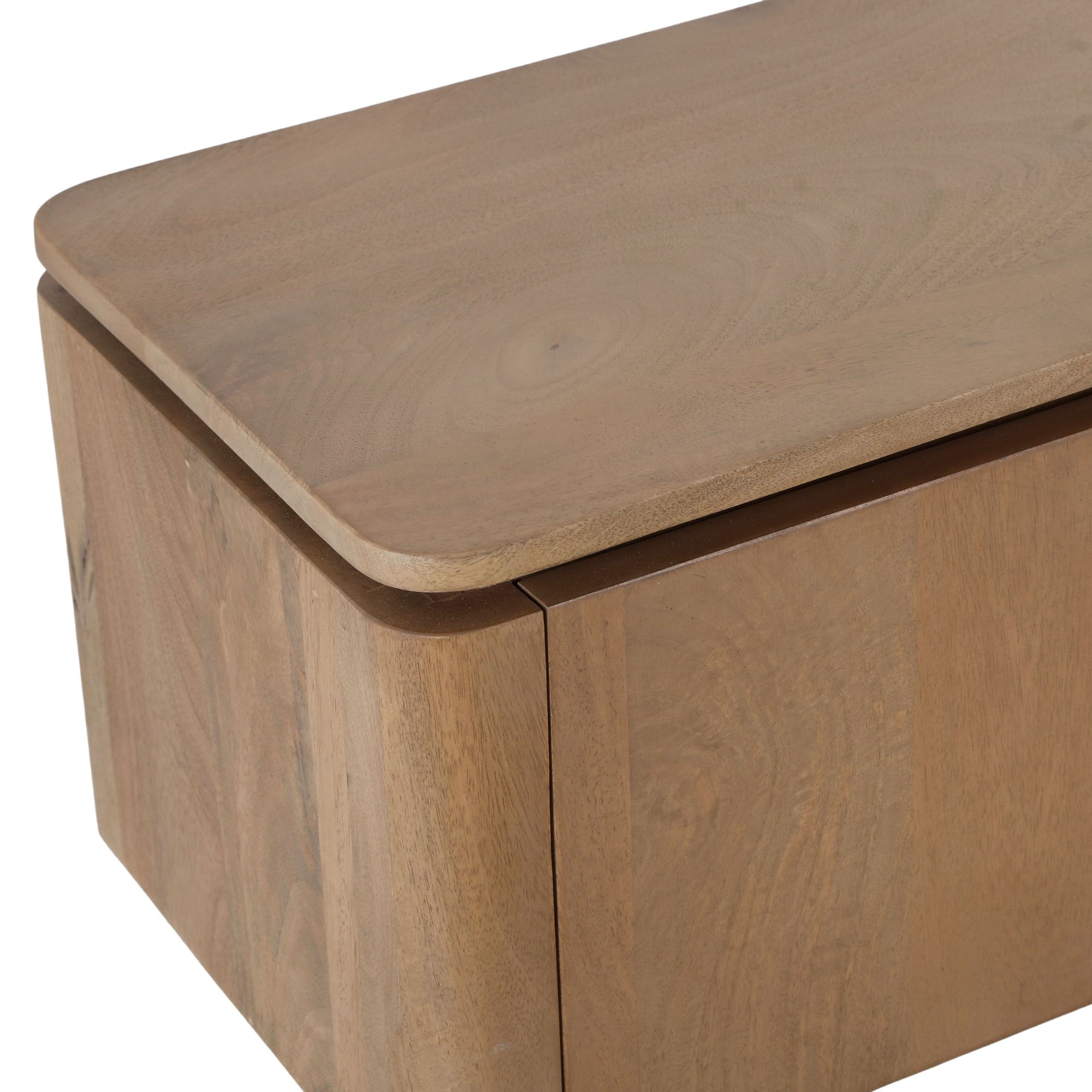 Zwevend tv meubel Dallas Naturel Mangohout 210 cm - Image 6
