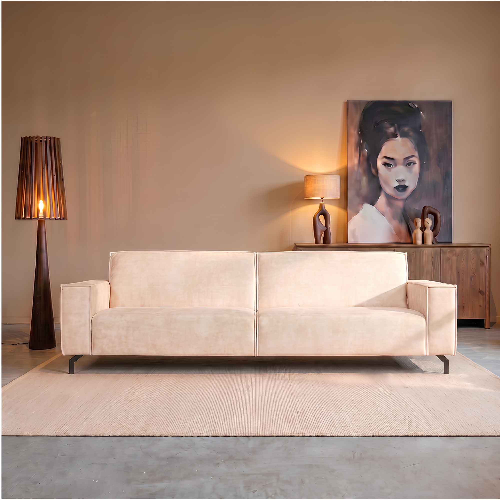 MySofa Floris 2,5 Zits Velvet Beige - Image 1