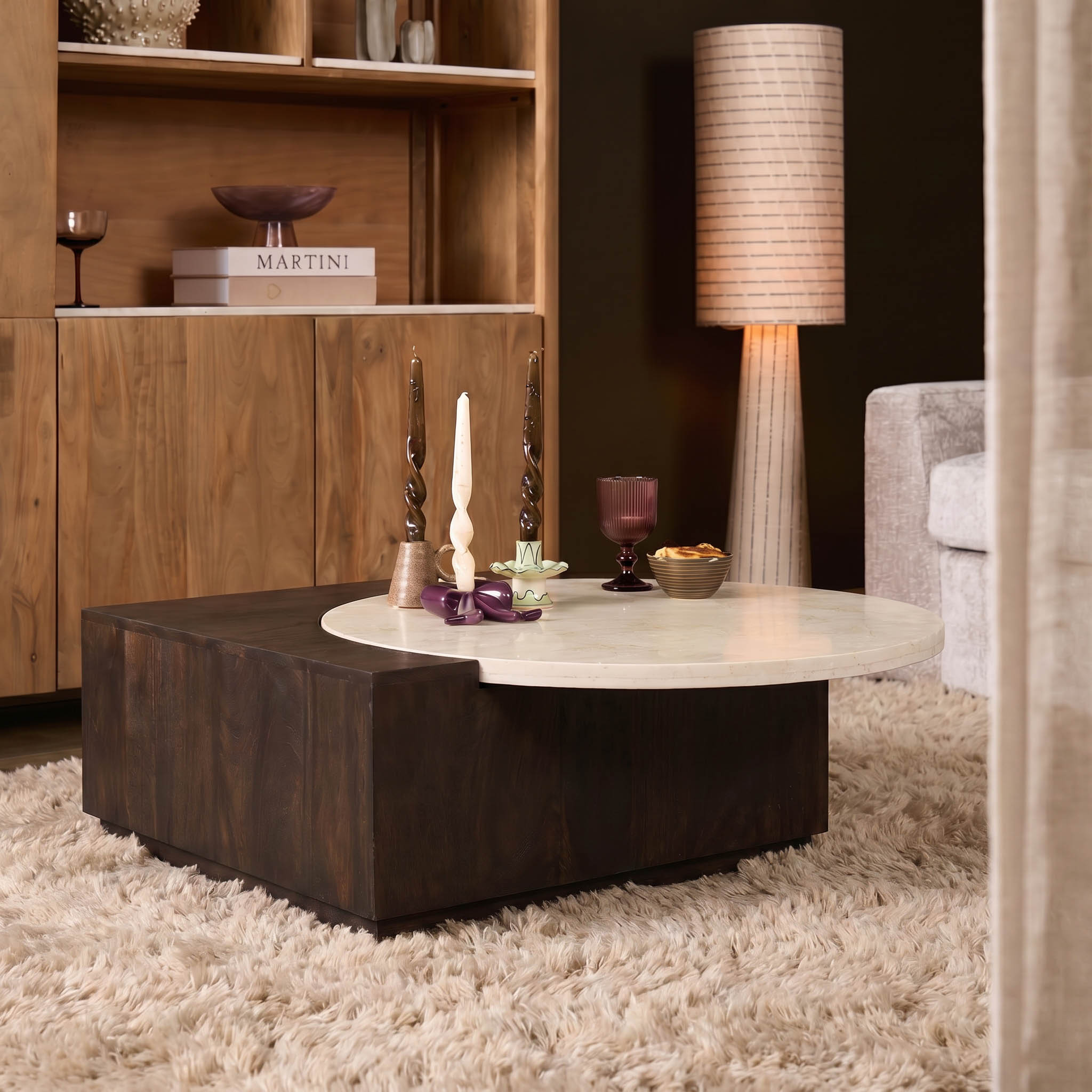 Salontafel Numa Bruin Marmer 103 cm - Image 1