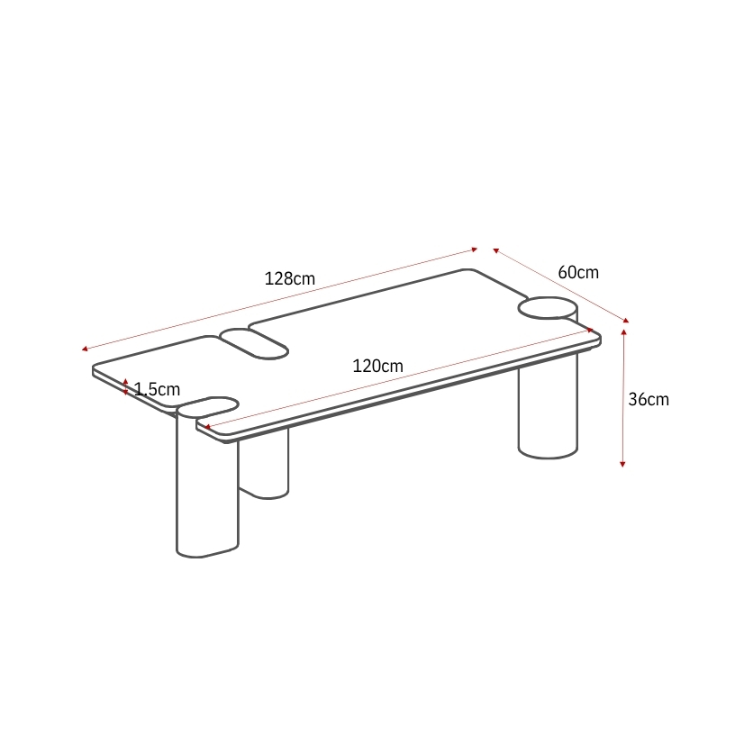 Salontafel Numa Bruin Marmer 103 cm - Image 9
