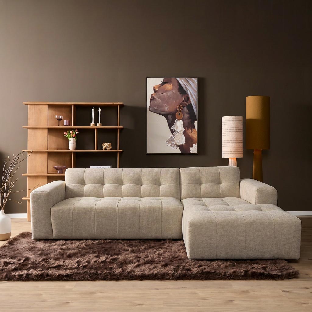MySofa Ruby Loungebank Beige 2,5 zits AL + Lounge R - Image 1