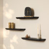 Wandplank Gusta Zwart Mangohout Set van 3 - Image 1