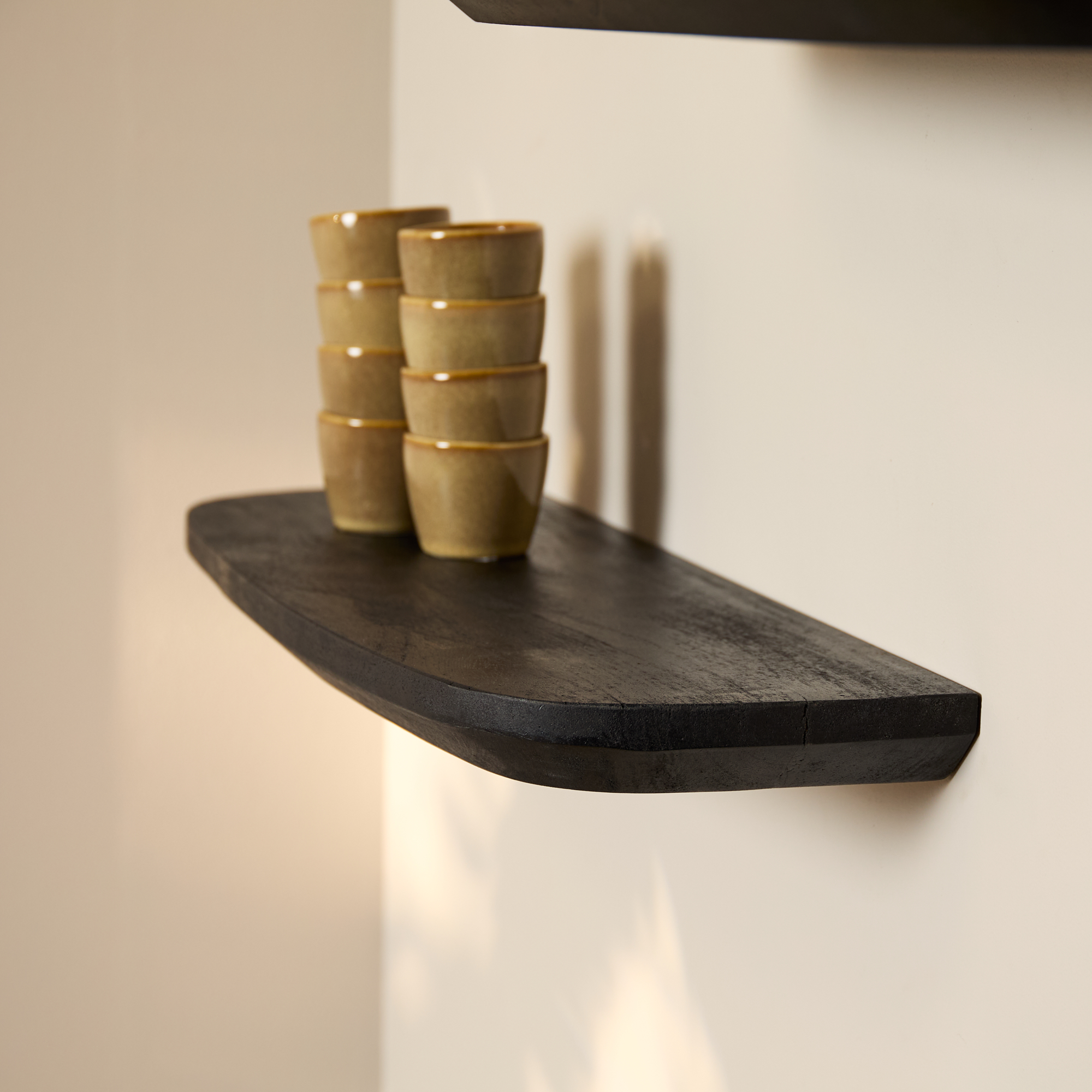 Wandplank Gusta Zwart Mangohout Set van 3 - Image 4