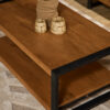 Salontafel Boaz met onderblad Naturel Mangohout 110 cm - Image 2