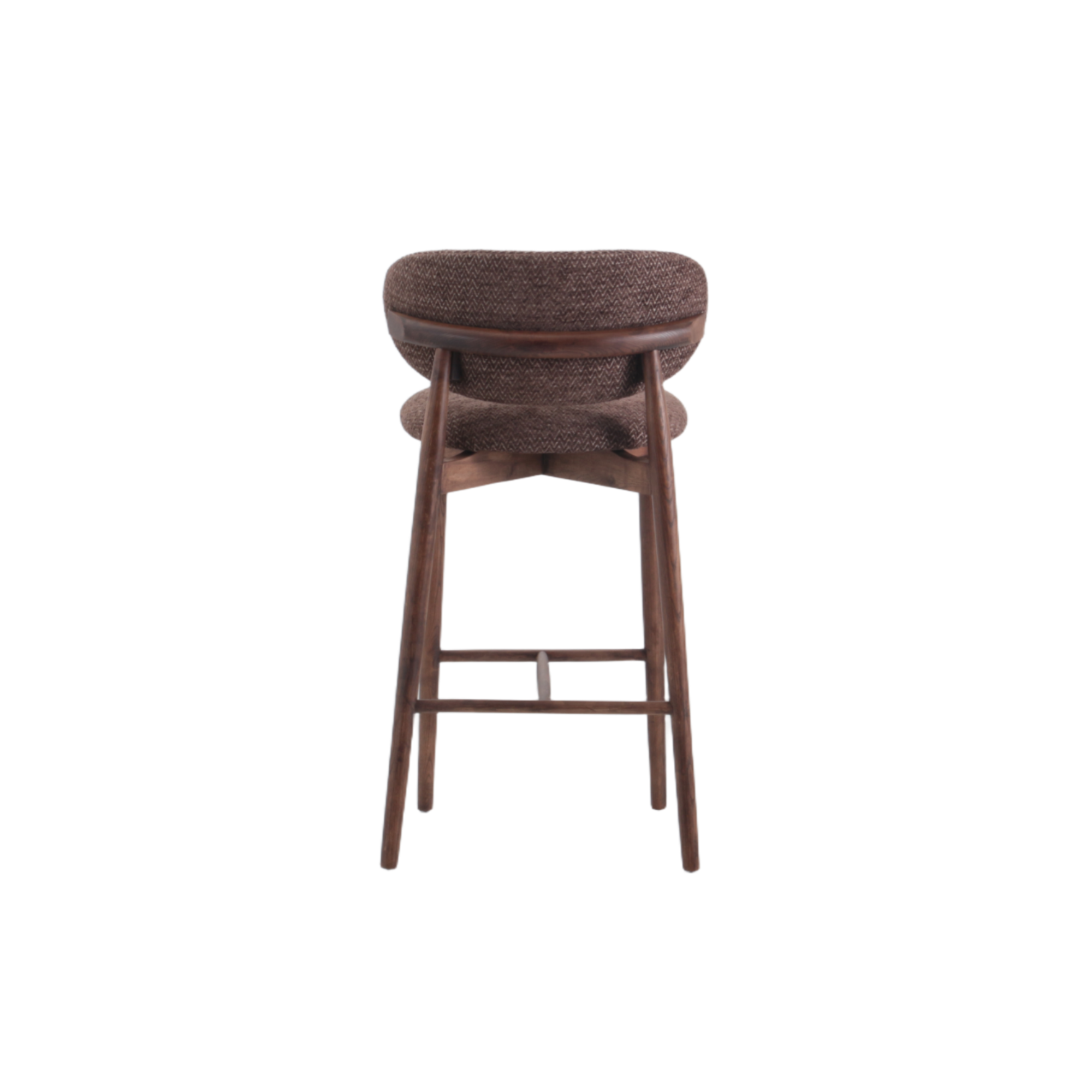 Barkruk Ella Bruin Poot Eiken Walnoot - Image 6