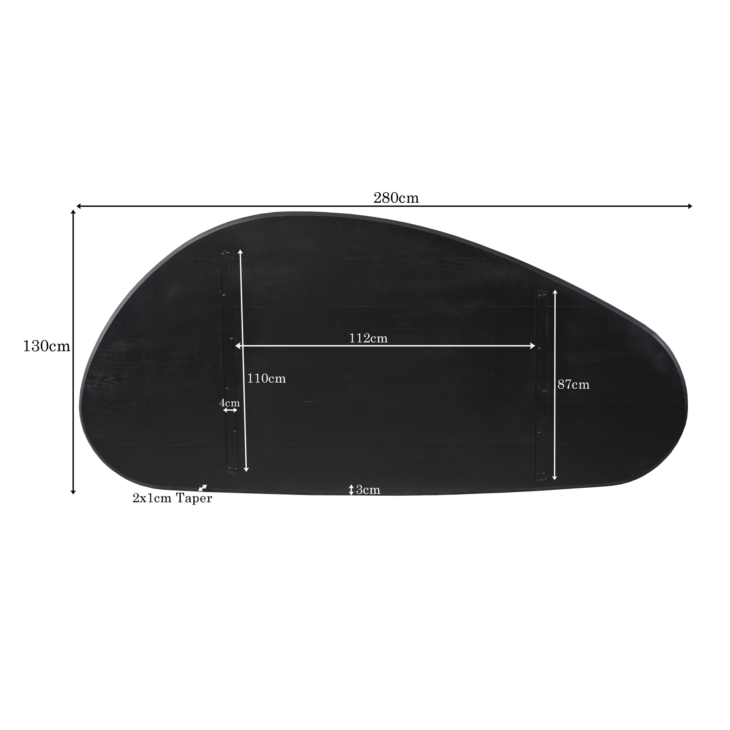 Eiken Blad Cloud 280 cm Zwart - Image 3