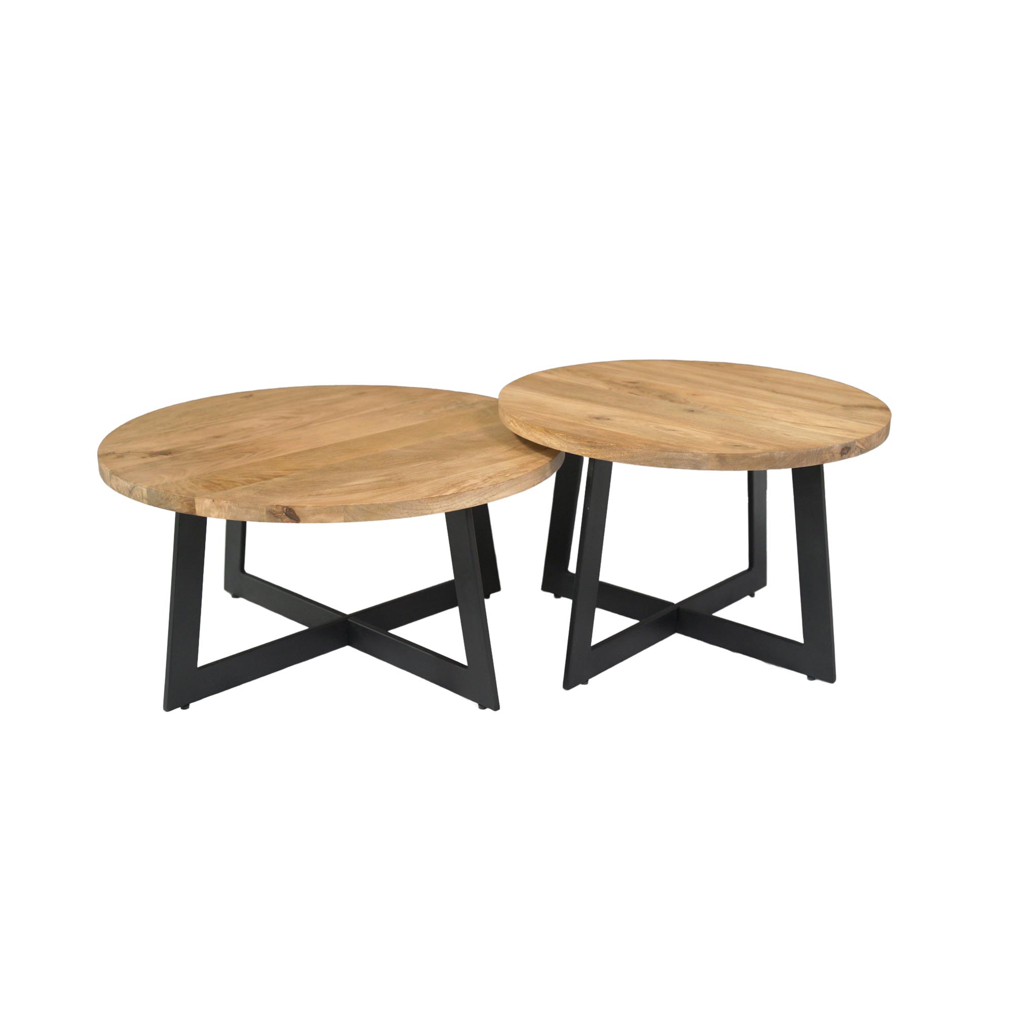 Salontafel set Atlanta Naturel Mangohout 70 cm - Image 2