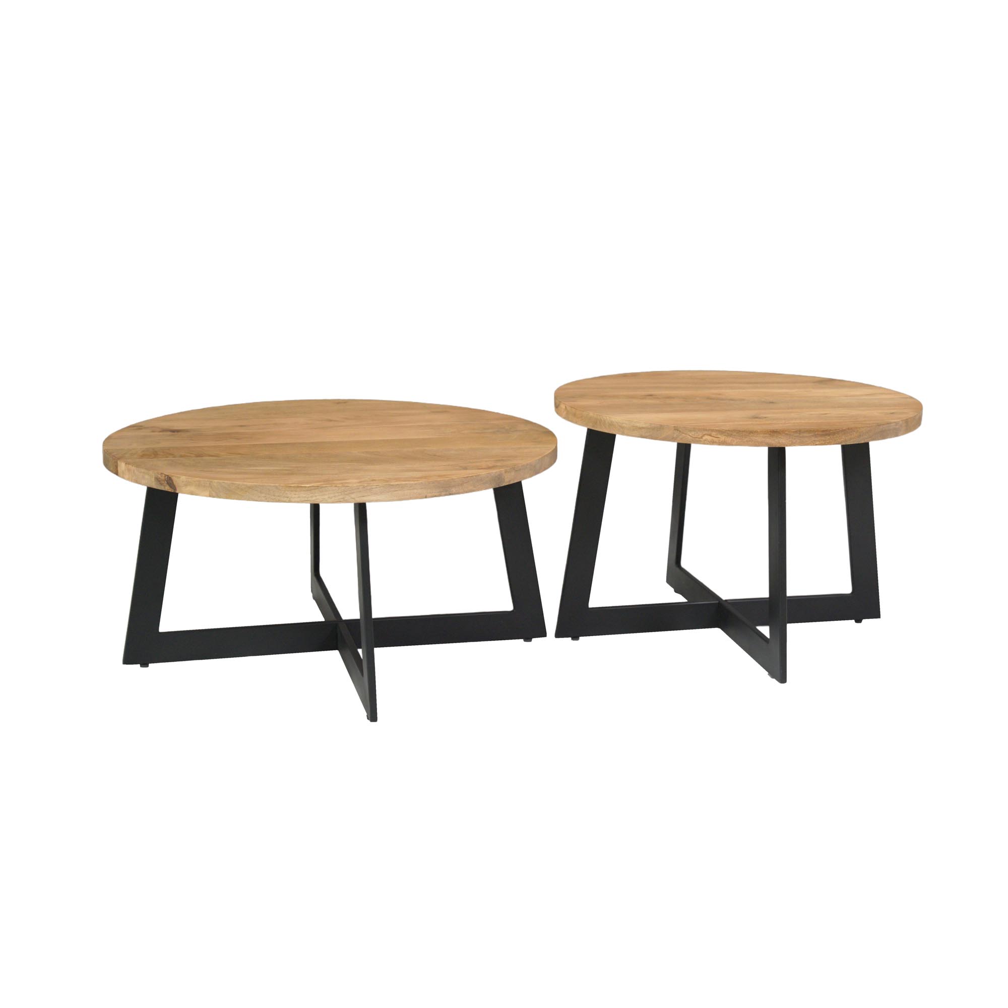 Salontafel set Atlanta Naturel Mangohout 70 cm - Image 3