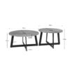 Salontafel set Atlanta Naturel Mangohout 70 cm - Image 6