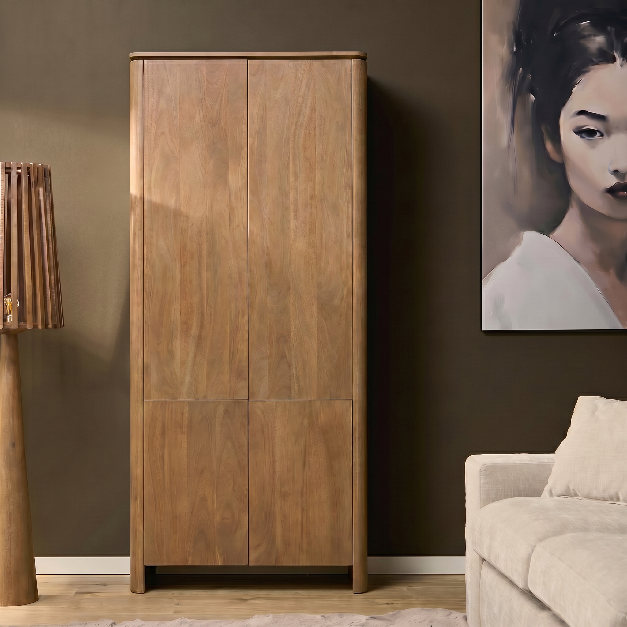 Kabinetkast Dallas Naturel Mangohout 90 cm - Image 1