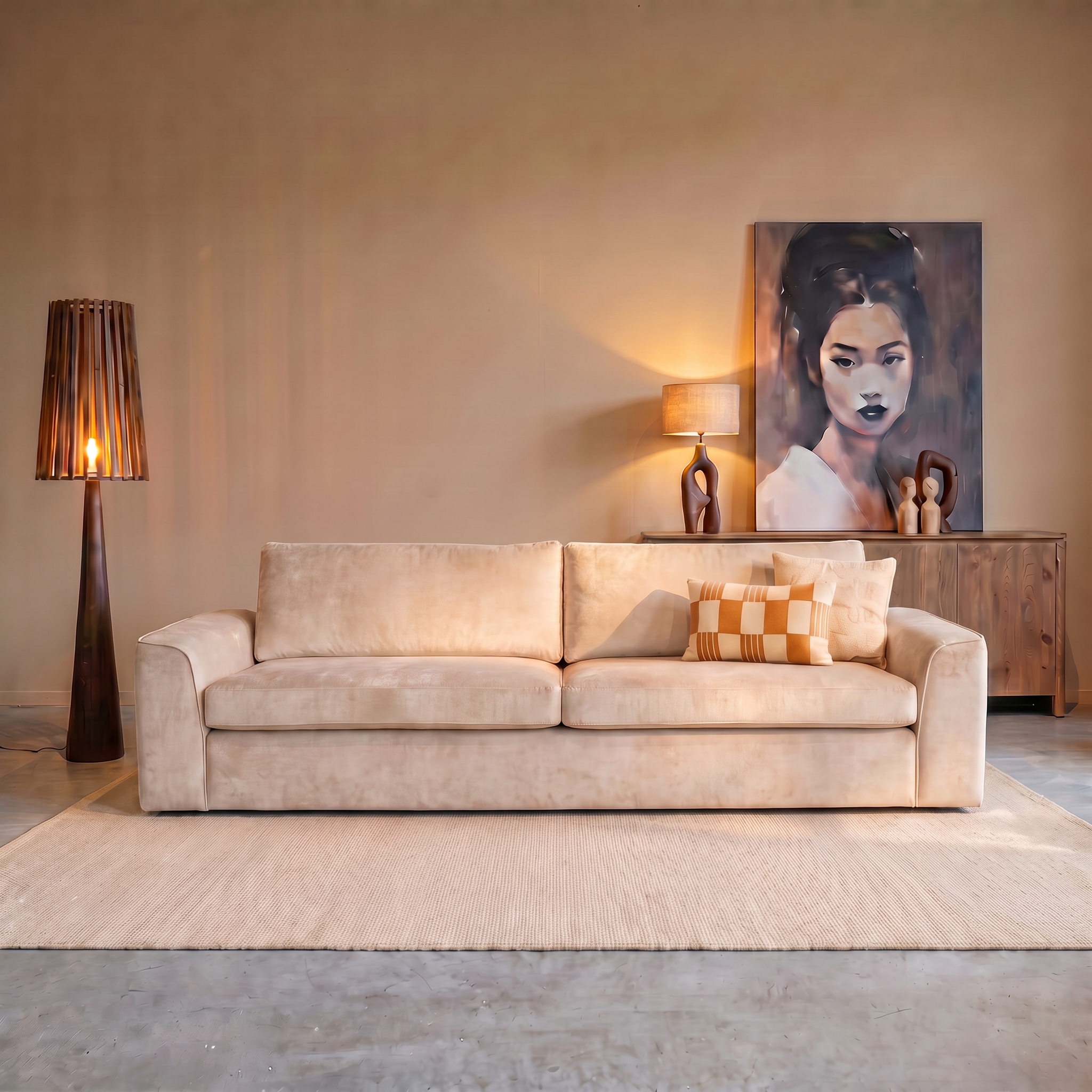 MySofa Teddy 2,5 Zits Velvet Beige - Image 1