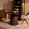 Ronde eettafel Solana Bruin Mangohout 130 cm - Image 1