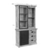 Vitrinekast Noa Naturel Mangohout 120 cm - Image 6