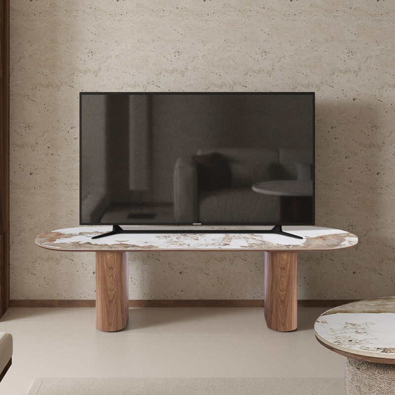 Image 1 for NEW - TV Meubel Evora Glanzend Steen Pandora