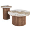 Image 5 for NEW - Bijzettafel Evora 45 cm Rond Glanzend Steen Pandora