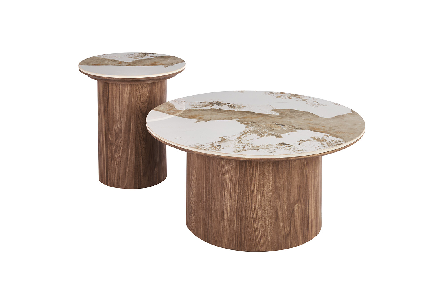 Image 5 for NEW - Bijzettafel Evora 45 cm Rond Glanzend Steen Pandora
