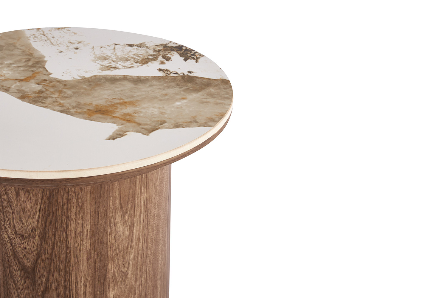 Image 6 for NEW - Bijzettafel Evora 45 cm Rond Glanzend Steen Pandora