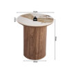 Image 7 for NEW - Bijzettafel Evora 45 cm Rond Glanzend Steen Pandora