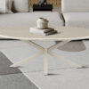 Image 1 for NEW - Salontafel Noa 130x70cm Deens Ovaal Baroque Beige - Grijs voet