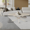Image 2 for NEW - Salontafel Noa 130x70cm Deens Ovaal Baroque Beige - Grijs voet