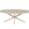 Image 3 for NEW - Salontafel Noa 130x70cm Deens Ovaal Baroque Beige - Grijs voet