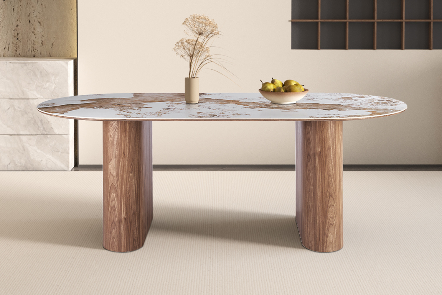 Image 3 for NEW - Tafel Evora 210 cm Glanzend Steen Pandora