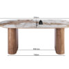 Image 7 for NEW - Tafel Evora 210 cm Glanzend Steen Pandora
