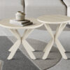 Image 2 for NEW - Salontafel Noa 60cm Rond Baroque Beige - Grijs Voet
