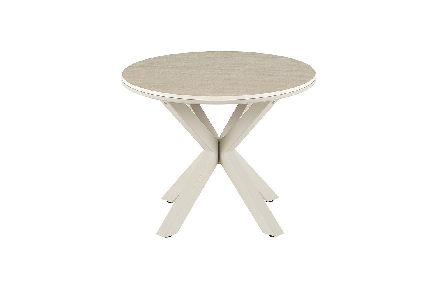 Image 6 for NEW - Salontafel Noa 60cm Rond Baroque Beige - Grijs Voet