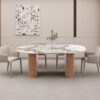 Image 6 for NEW - Uitschuifb. Tafel Evora 120-160-200 cm Glanzend Steen Pandora