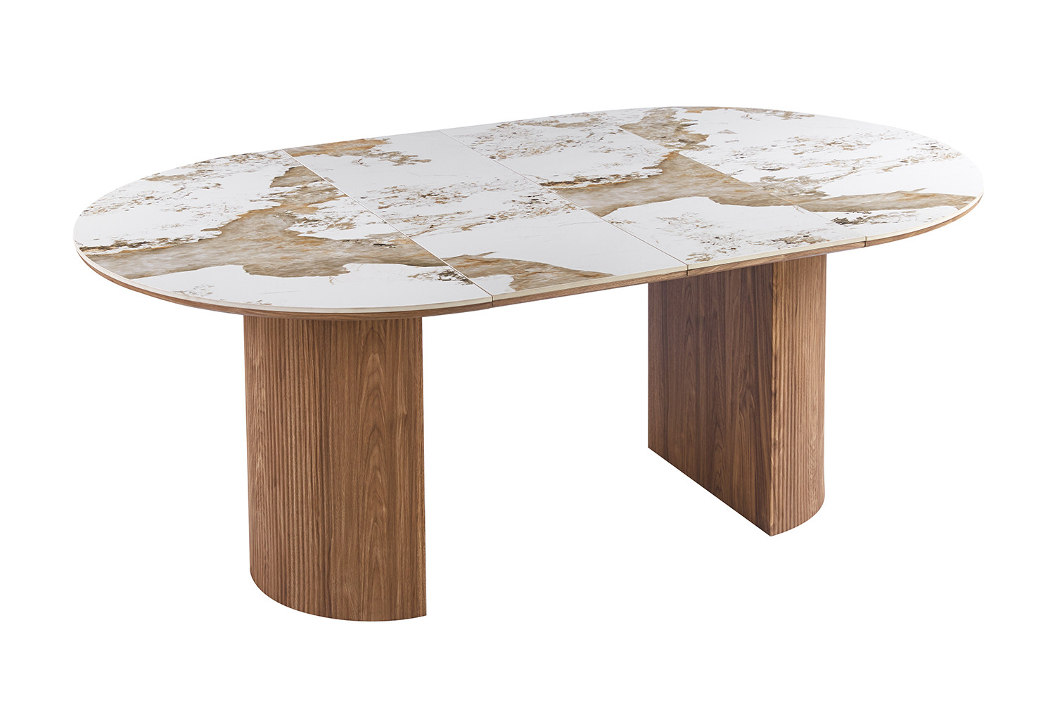 Image 9 for NEW - Uitschuifb. Tafel Evora 120-160-200 cm Glanzend Steen Pandora