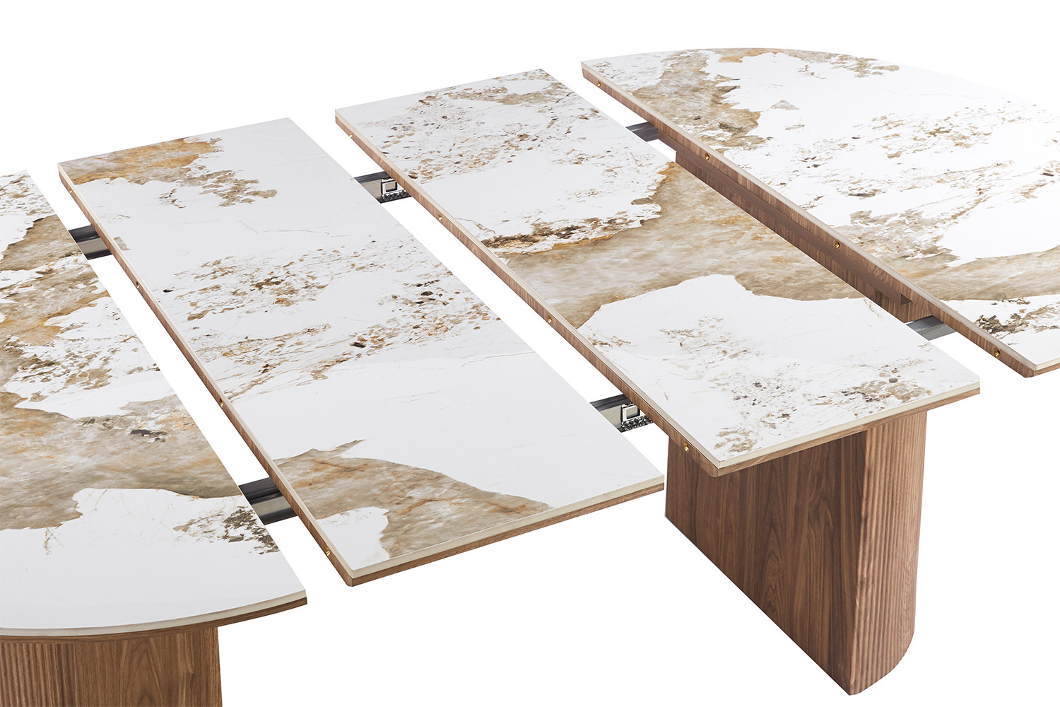 Image 10 for NEW - Uitschuifb. Tafel Evora 120-160-200 cm Glanzend Steen Pandora