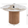 Image 11 for NEW - Uitschuifb. Tafel Evora 120-160-200 cm Glanzend Steen Pandora
