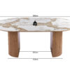 Image 12 for NEW - Uitschuifb. Tafel Evora 120-160-200 cm Glanzend Steen Pandora
