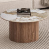 Image 1 for NEW - Salontafel Evora 80 cm Rond Glanzend Steen Pandora