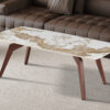 Image 1 for NEW - Salontafel Alma 120x60 cm Glanzend Pandora - Voet walnoot