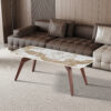 Image 2 for NEW - Salontafel Alma 120x60 cm Glanzend Pandora - Voet walnoot
