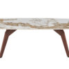Image 3 for NEW - Salontafel Alma 120x60 cm Glanzend Pandora - Voet walnoot