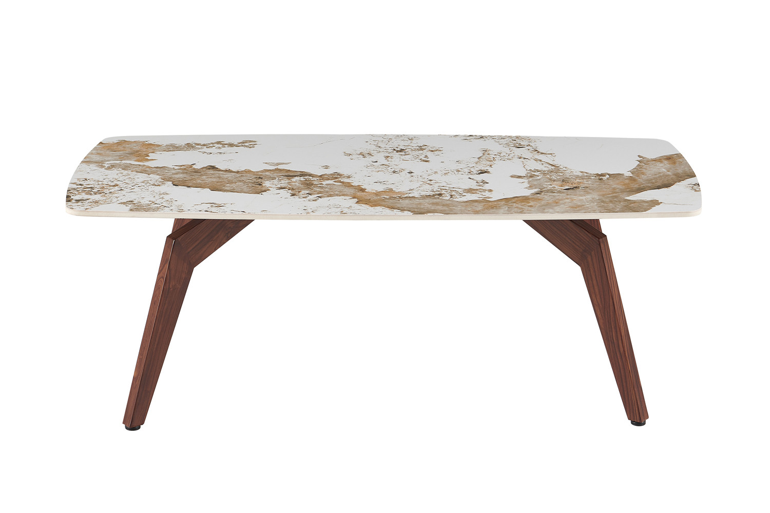 Image 3 for NEW - Salontafel Alma 120x60 cm Glanzend Pandora - Voet walnoot