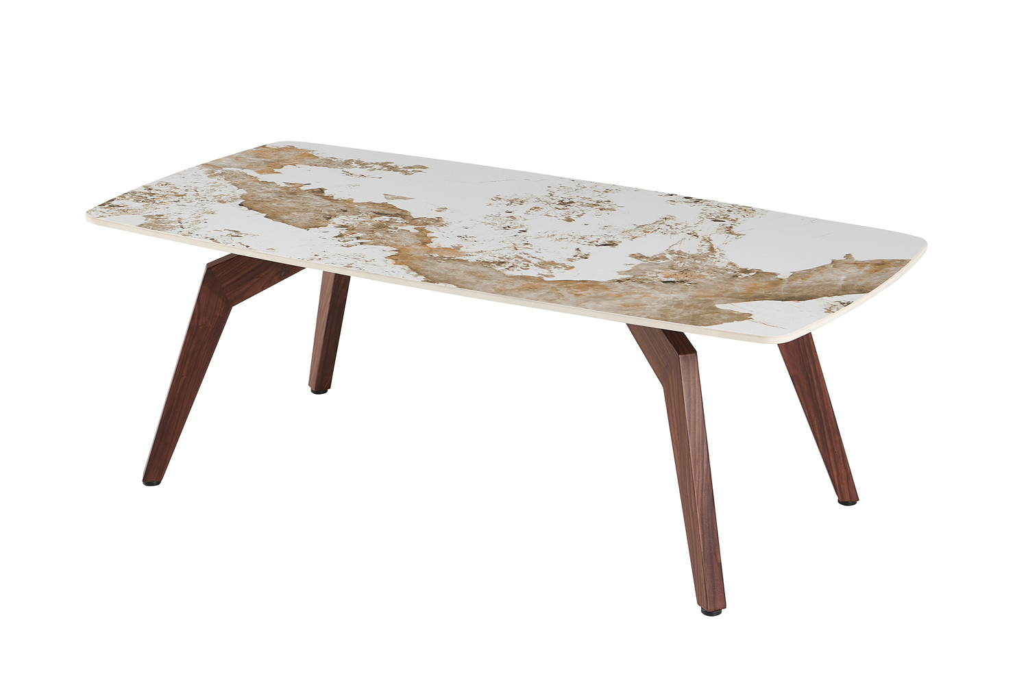 Image 4 for NEW - Salontafel Alma 120x60 cm Glanzend Pandora - Voet walnoot