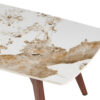 Image 5 for NEW - Salontafel Alma 120x60 cm Glanzend Pandora - Voet walnoot